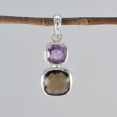 Stella Multicolor Pendant Necklace with Amethyst & Quartz